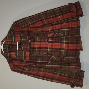 Robert Louis Plaid 1X Button Up Jacket